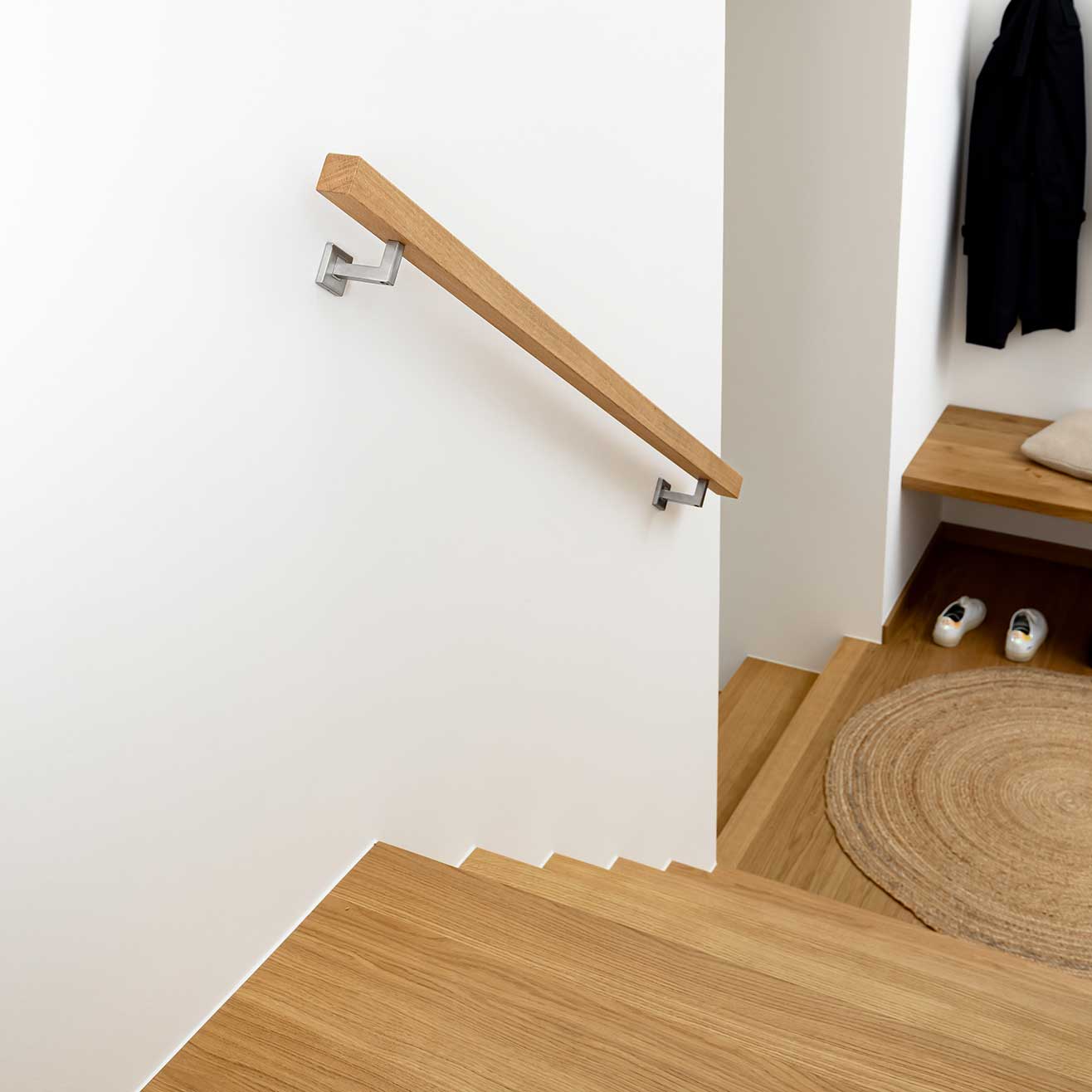 Handlauf Quadrat im Treppenaufgang